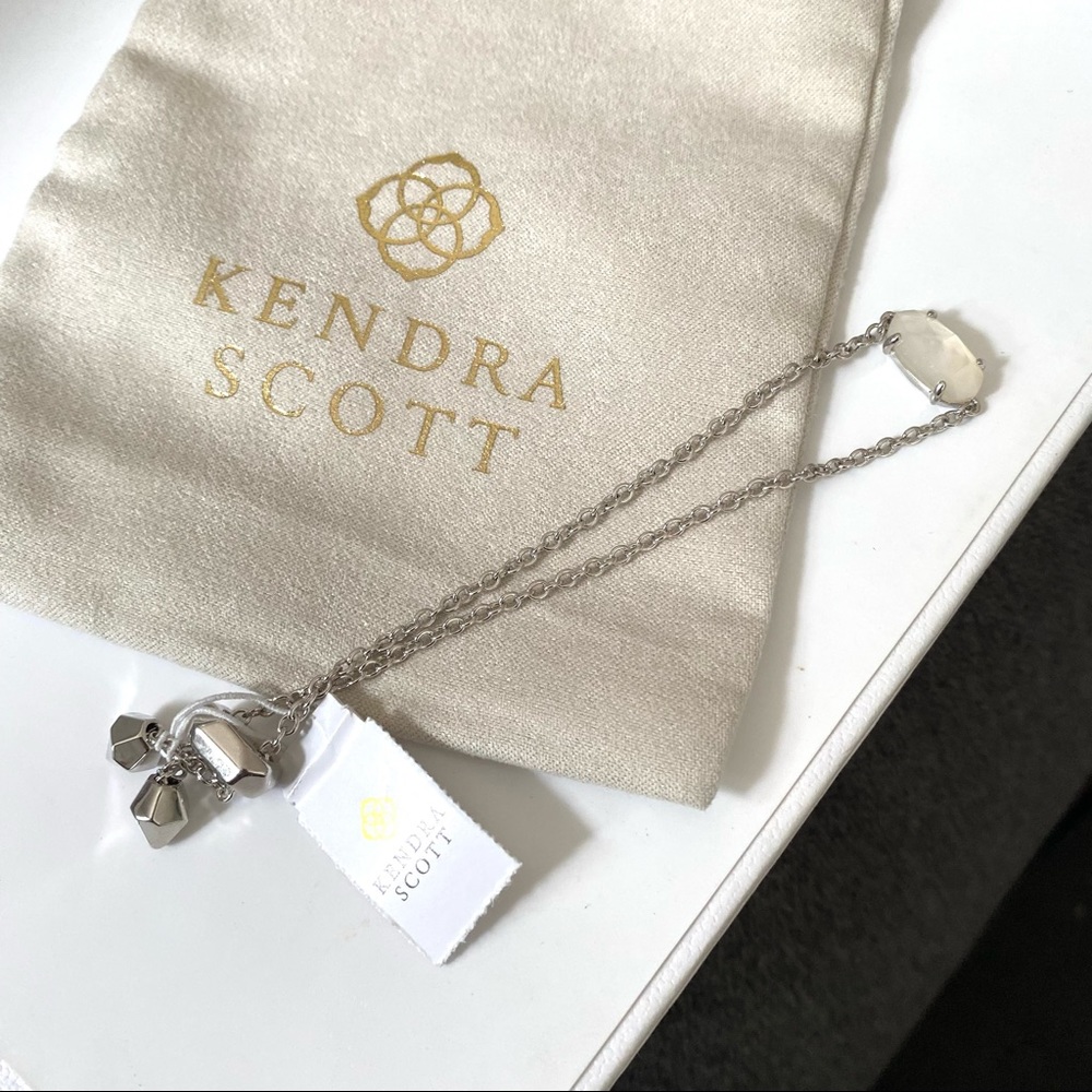 NWT Kendra Scott rhodium mother of pearl adjustable bracelet